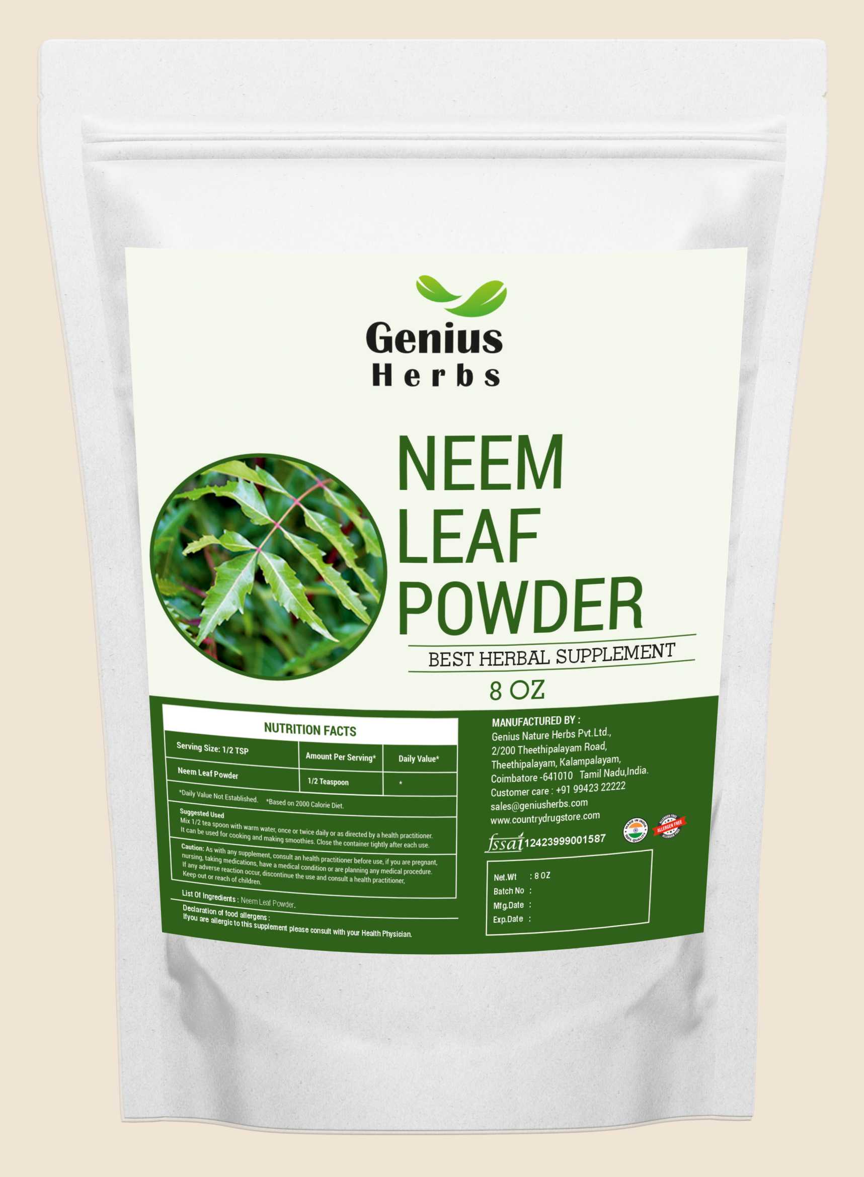Neem Leaf Powder Wholesale Manufacturer & Supplier in India